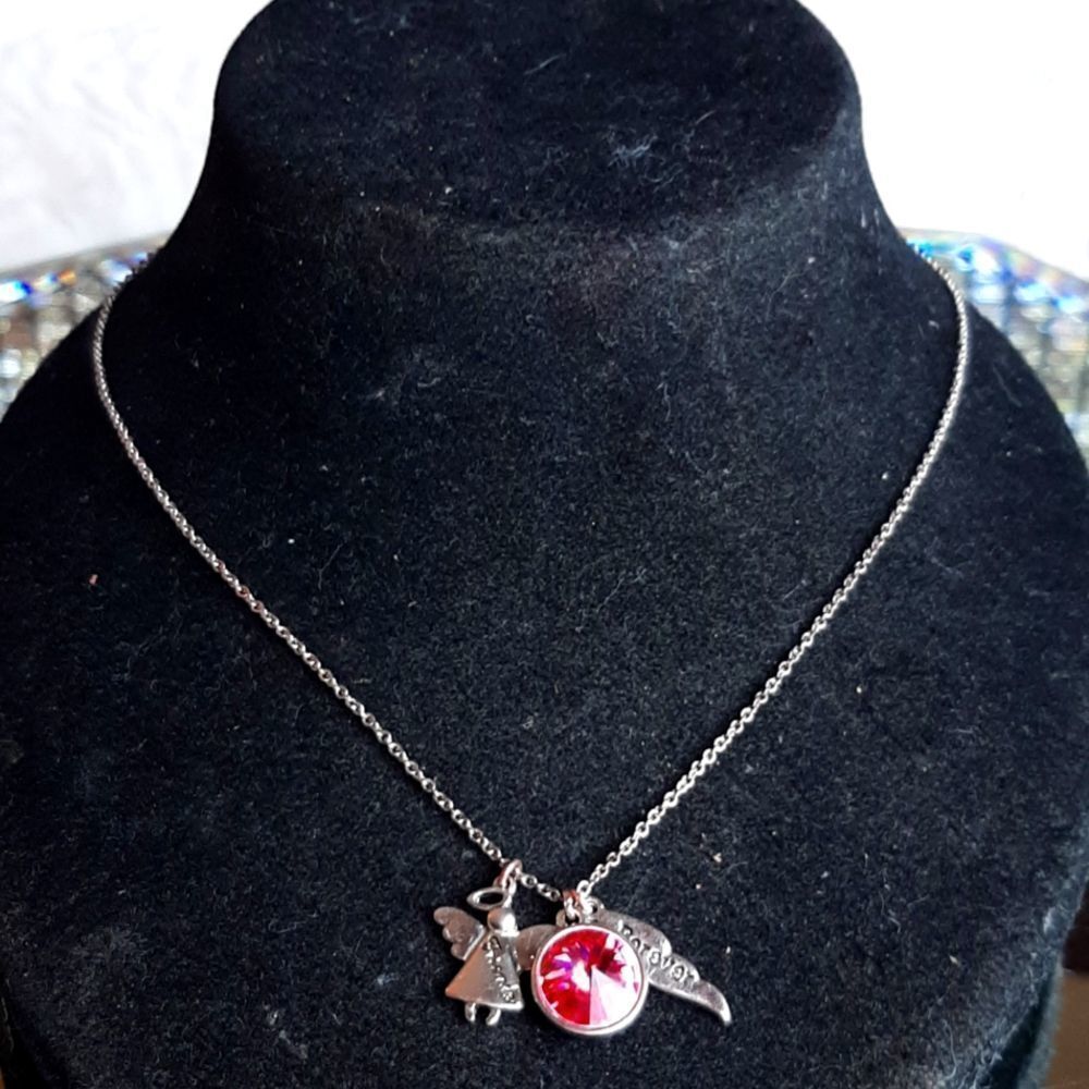 Womans  Friends  Forever Angel  Silver Plated Rope‎ Chain